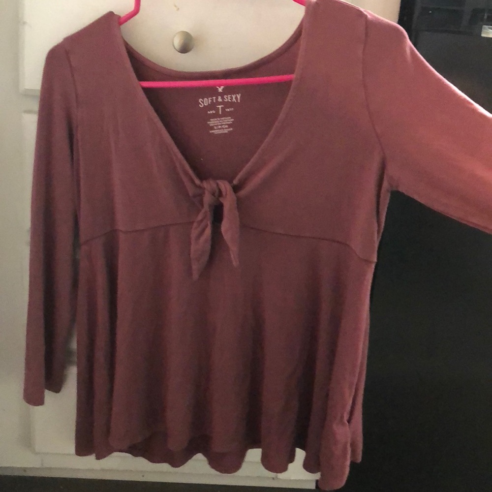 pink american eagle top